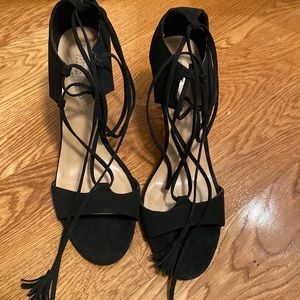 Size 13 black tie heels